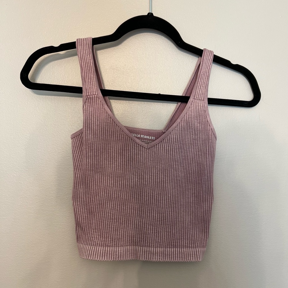 Small pink cropped tank top
